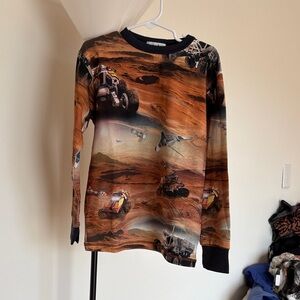Molo Mars Rover Long Sleeve Shirt - Brown and Black